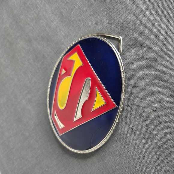 DC Comics Superman Classic "S" Shield Metal Belt Buckle Authentic - Picture 2 of 4